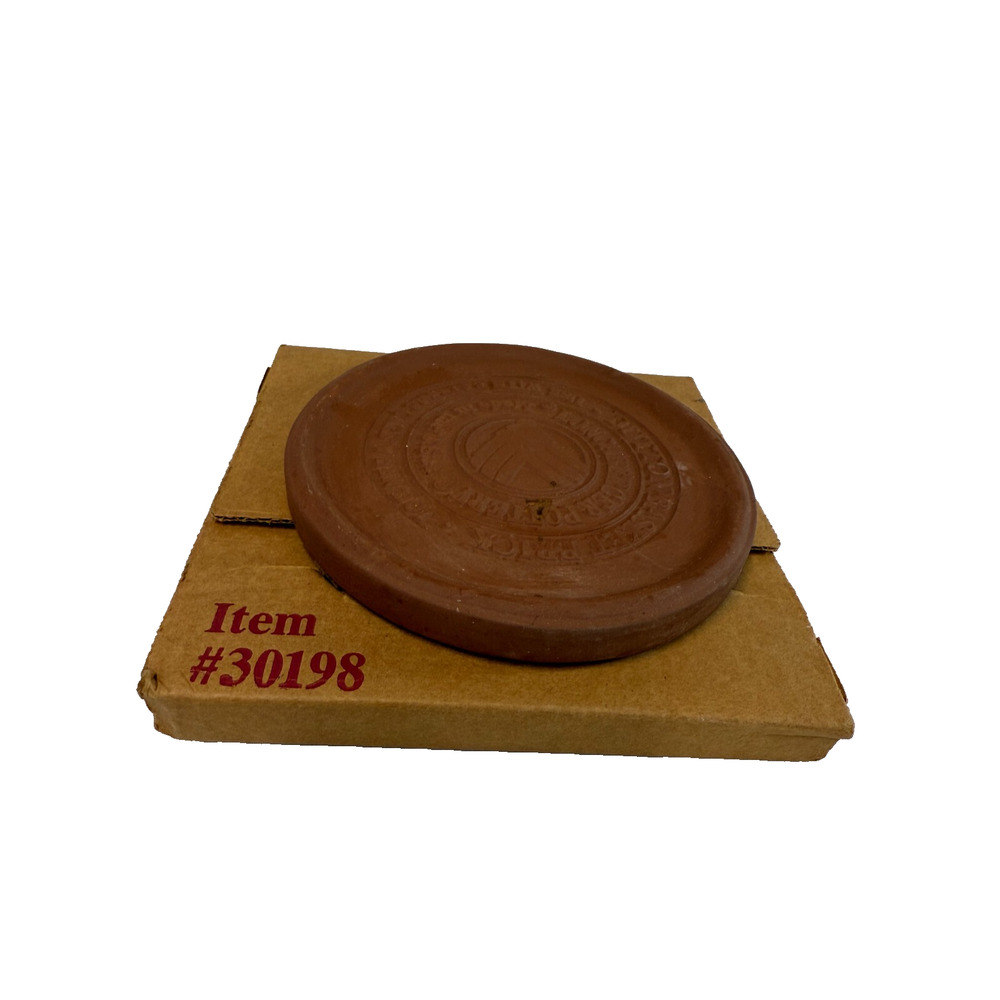 Longaberger Button Basket Brick 30198 Bread Oven Warming‎ Stone 6"RD